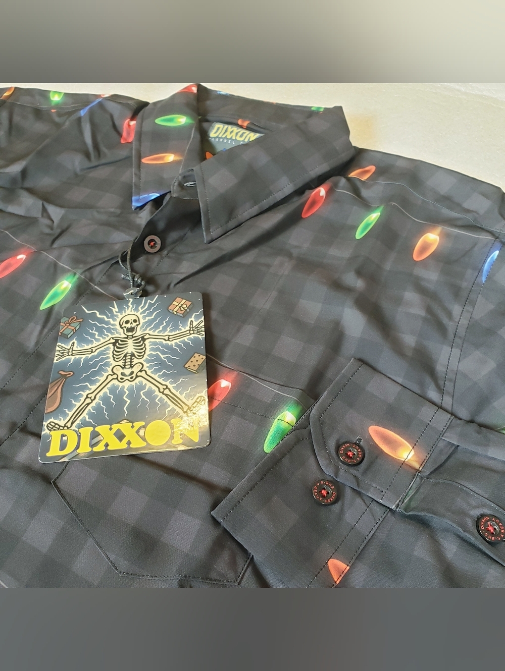 NWT Dixxon Flannel Co Men's XL "The Clark" Long Sleeve Party Shirt Christmas
